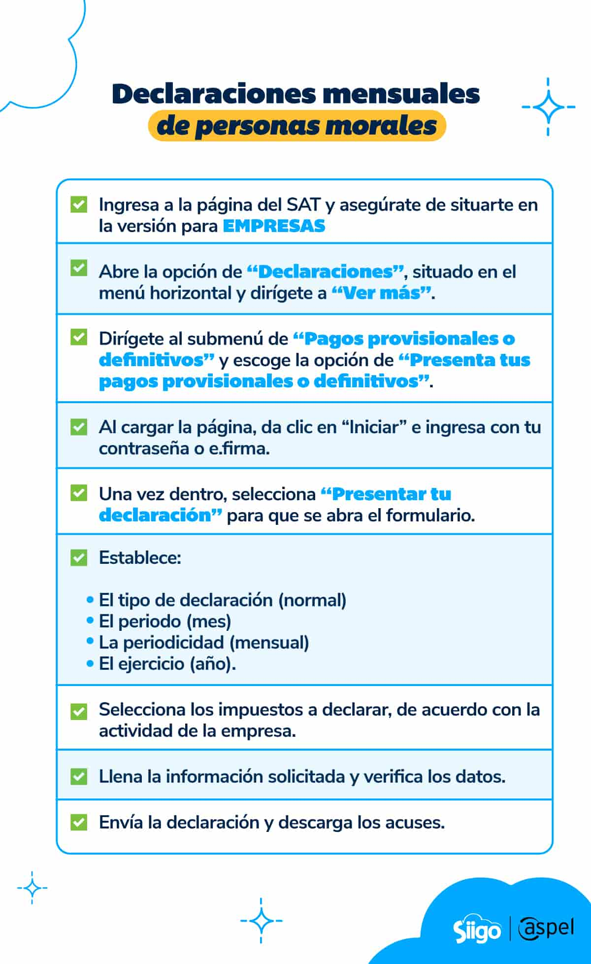 proceso para la declaración informativa de persona moral