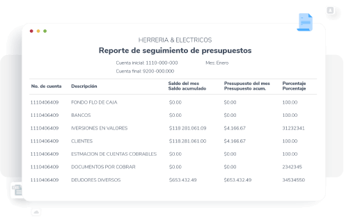 Seguimiento de presupuestos