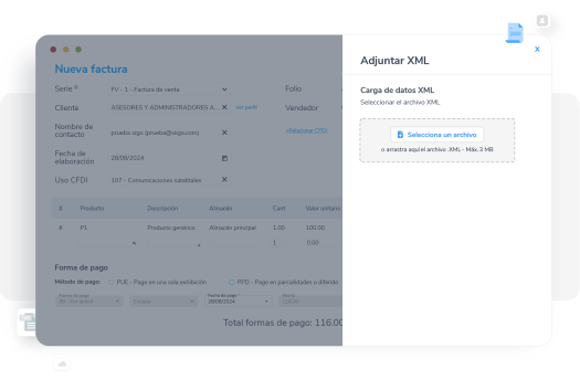 Importación de XML de herramientas e insumos dentales comprados